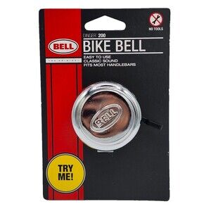 Bell Dinger 200 Chrome Bike Bell Bicycle Fits Most Handlebars #7091052 New